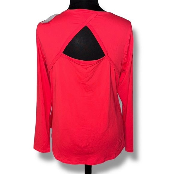 NWT LANE BRYANT LIVI Wicking Cut-Out Back Top - Coral 18/20 - Picture 5 of 16